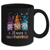 Happy Hallothanksmas Gnomes Halloween Thanksgiving Christmas Mug | siriusteestore