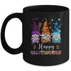 Happy Hallothanksmas Gnomes Halloween Thanksgiving Christmas Mug | siriusteestore