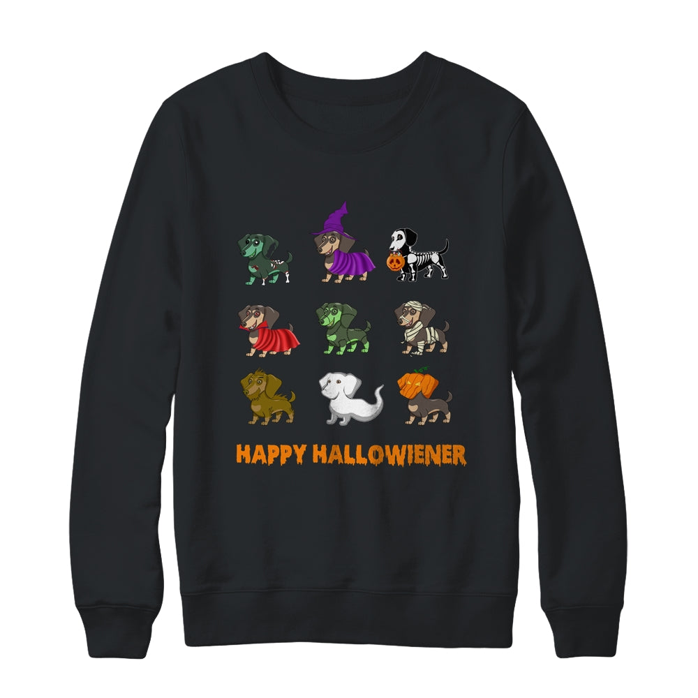 Happy Halloween Halloweiner Dachshund Dog Lovers Shirt & Sweatshirt | siriusteestore