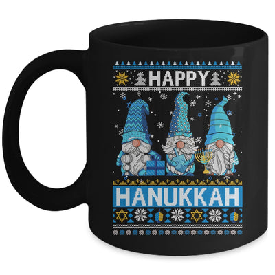 Happy Hanukkah Ugly Christmas Gnome Gnomies Menorah Dreidel Mug | siriusteestore