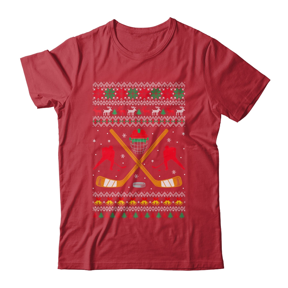 Happy Hockeydays Ugly Christmas Xmas Hockey Men Boys Kids Shirt & Sweatshirt | siriusteestore