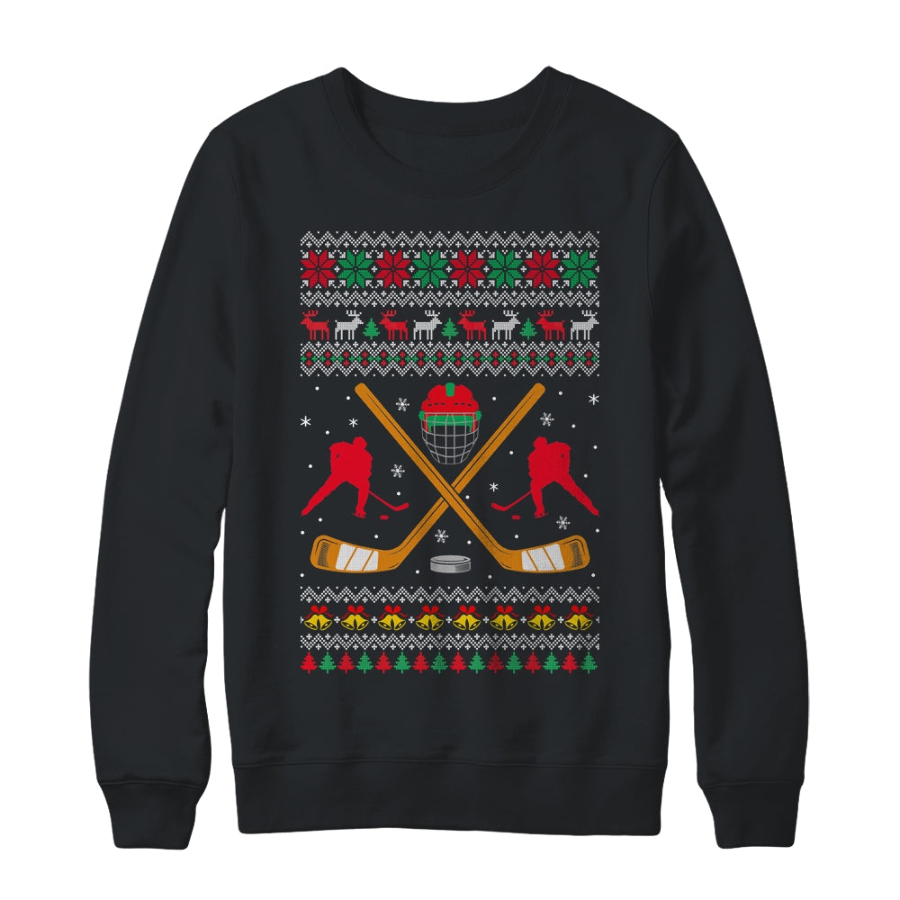 Happy Hockeydays Ugly Christmas Xmas Hockey Men Boys Kids Shirt & Sweatshirt | siriusteestore