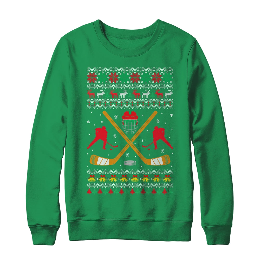 Happy Hockeydays Ugly Christmas Xmas Hockey Men Boys Kids Shirt & Sweatshirt | siriusteestore