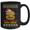 Happy Holidays With Cheese Christmas Cheeseburger Gift Mug | siriusteestore