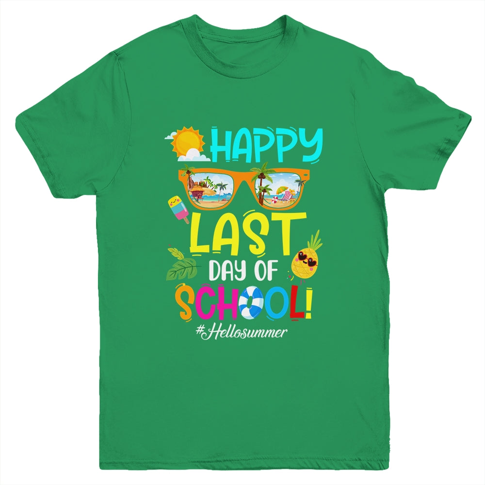 Happy Last Day Of School Hello Summer Break Youth Shirt | siriusteestore