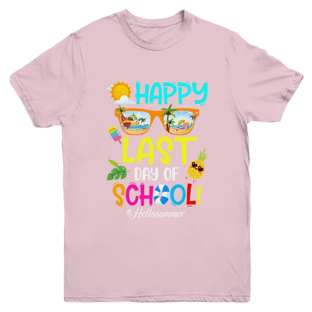 Happy Last Day Of School Hello Summer Break Youth Shirt | siriusteestore
