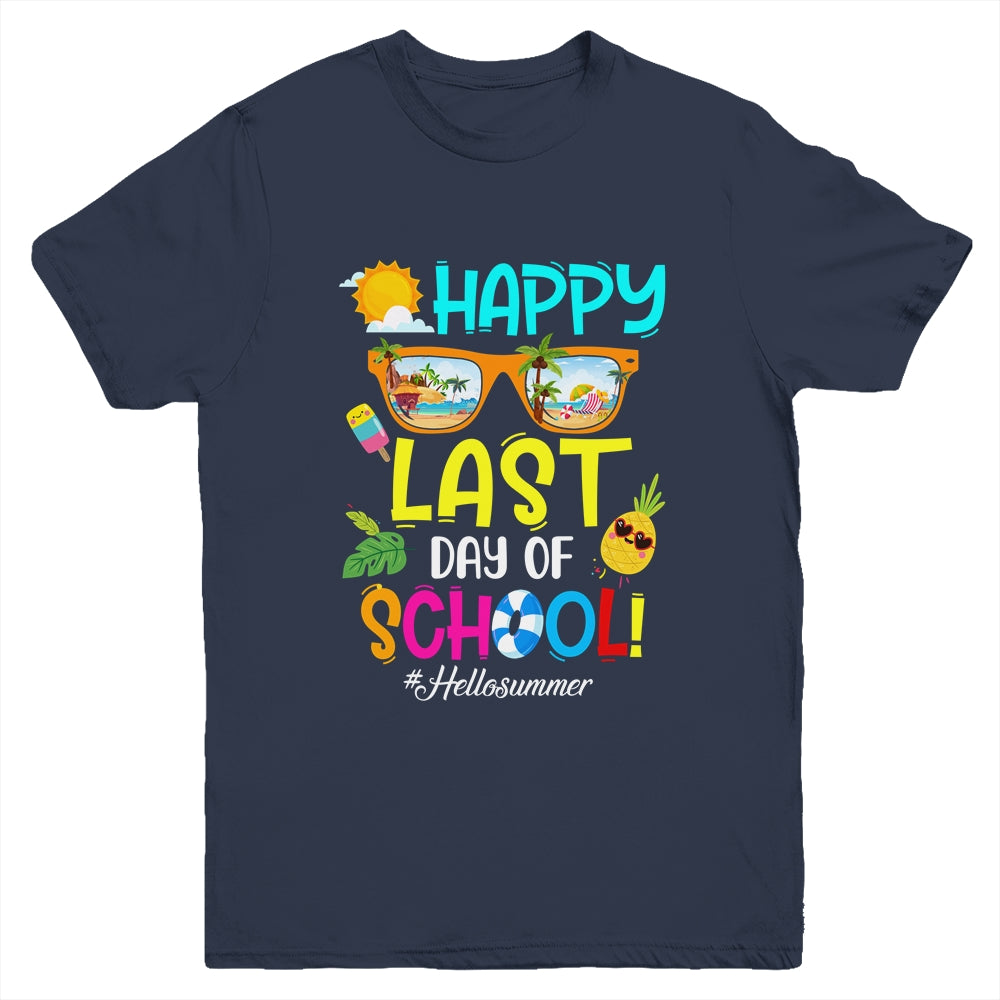 Happy Last Day Of School Hello Summer Break Youth Shirt | siriusteestore