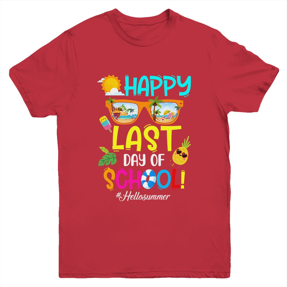 Happy Last Day Of School Hello Summer Break Youth Shirt | siriusteestore