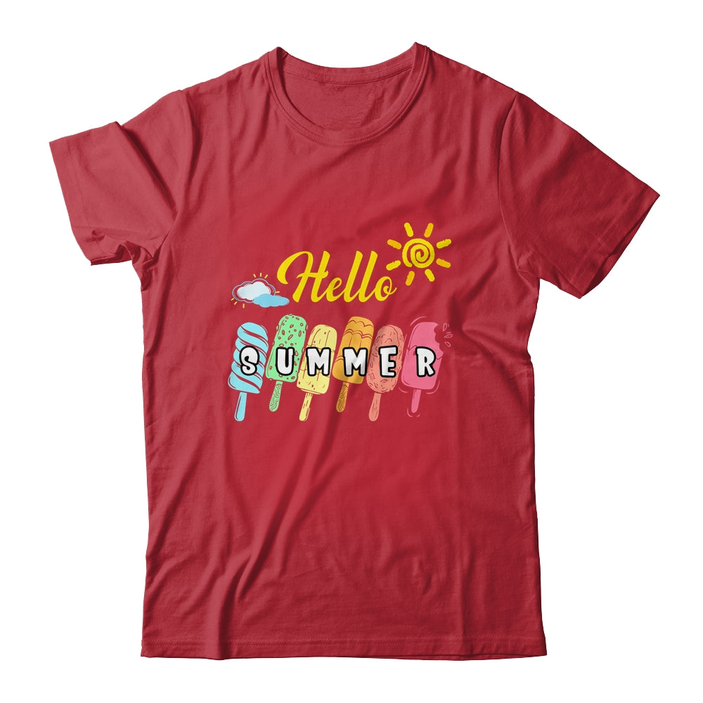 Happy Last Day Of School Hello Summer Ice Cream Lover Shirt & Tank Top | siriusteestore