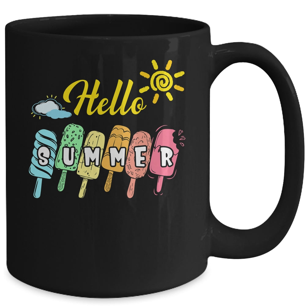 Happy Last Day Of School Hello Summer Ice Cream Lover Mug | siriusteestore