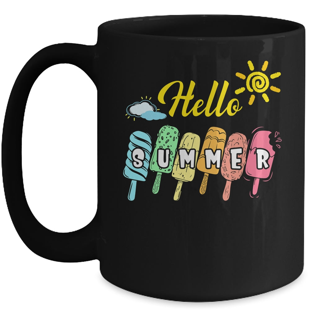 Happy Last Day Of School Hello Summer Ice Cream Lover Mug | siriusteestore