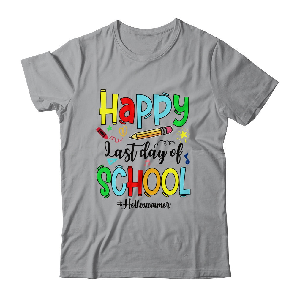 Happy Last Day Of School Shirt Hello Summer Teacher Student Shirt & Hoodie | siriusteestore