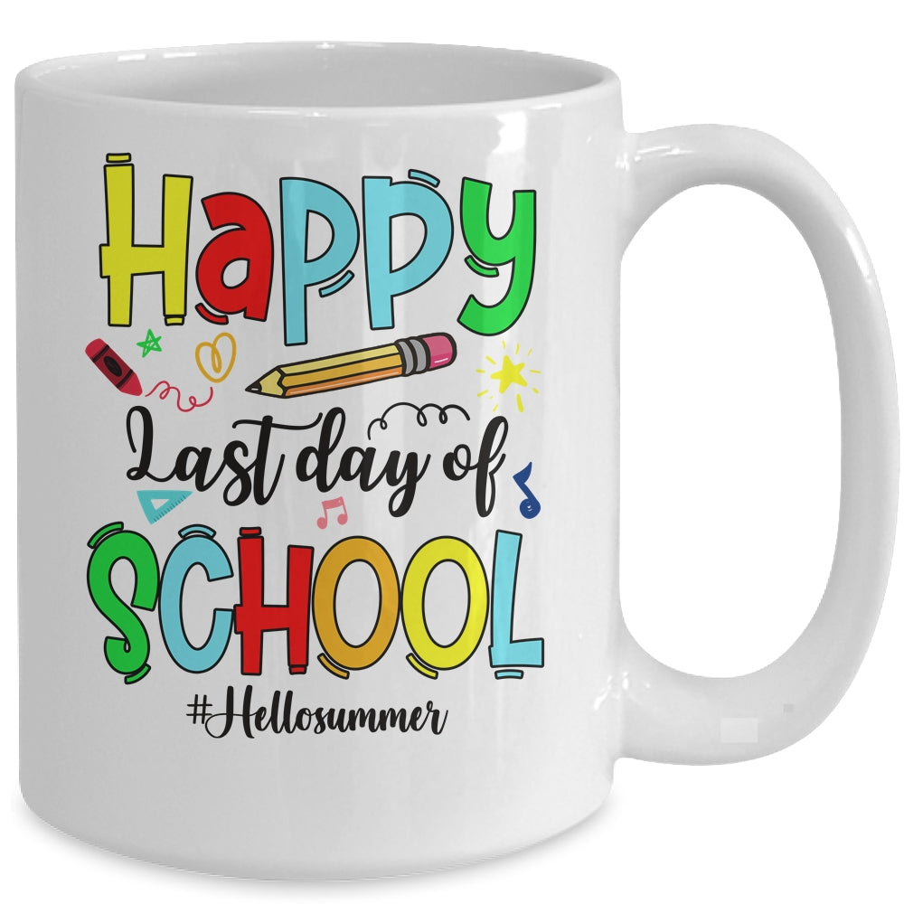 Happy Last Day Of School Shirt Hello Summer Teacher Student Mug | siriusteestore