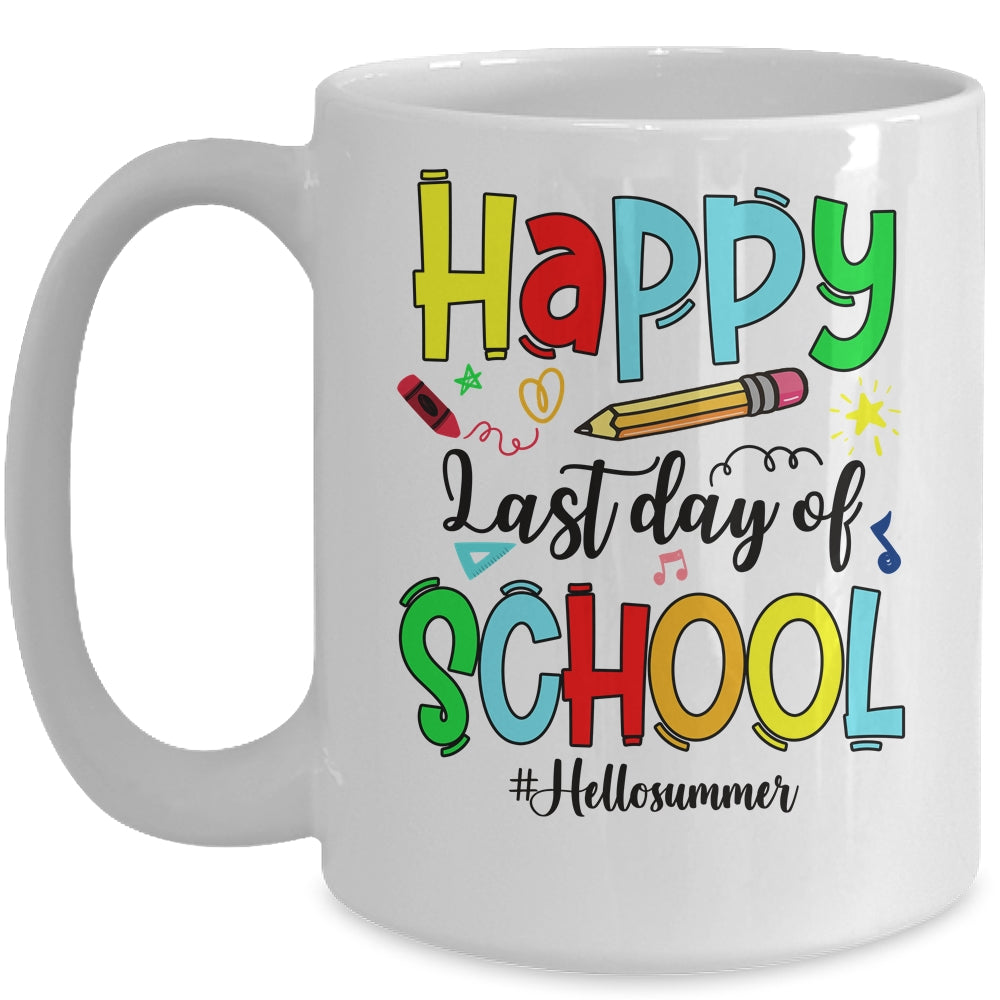 Happy Last Day Of School Shirt Hello Summer Teacher Student Mug | siriusteestore