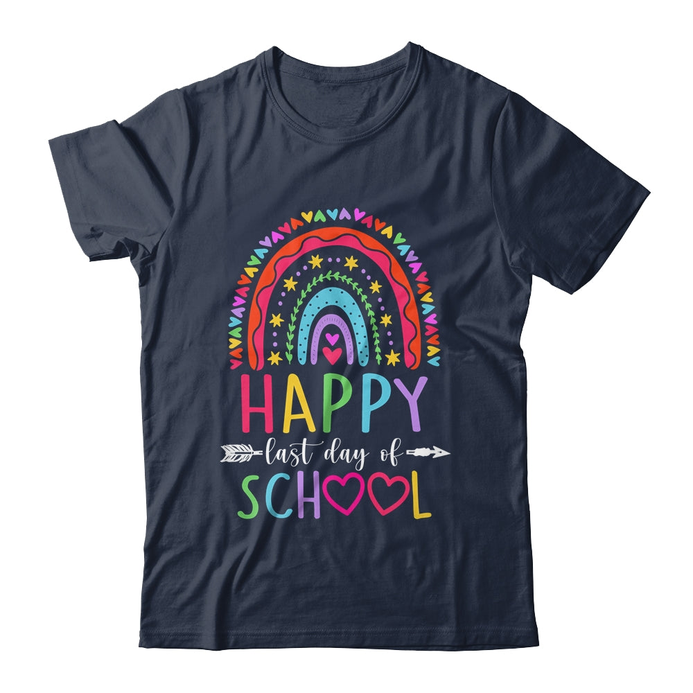Happy Last Day Of School Teacher Student Graduation Rainbow Shirt & Hoodie | siriusteestore