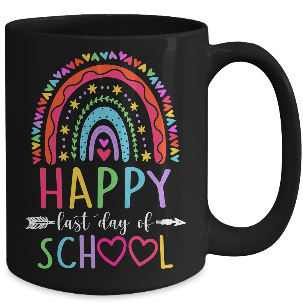 Happy Last Day Of School Teacher Student Graduation Rainbow Mug | siriusteestore