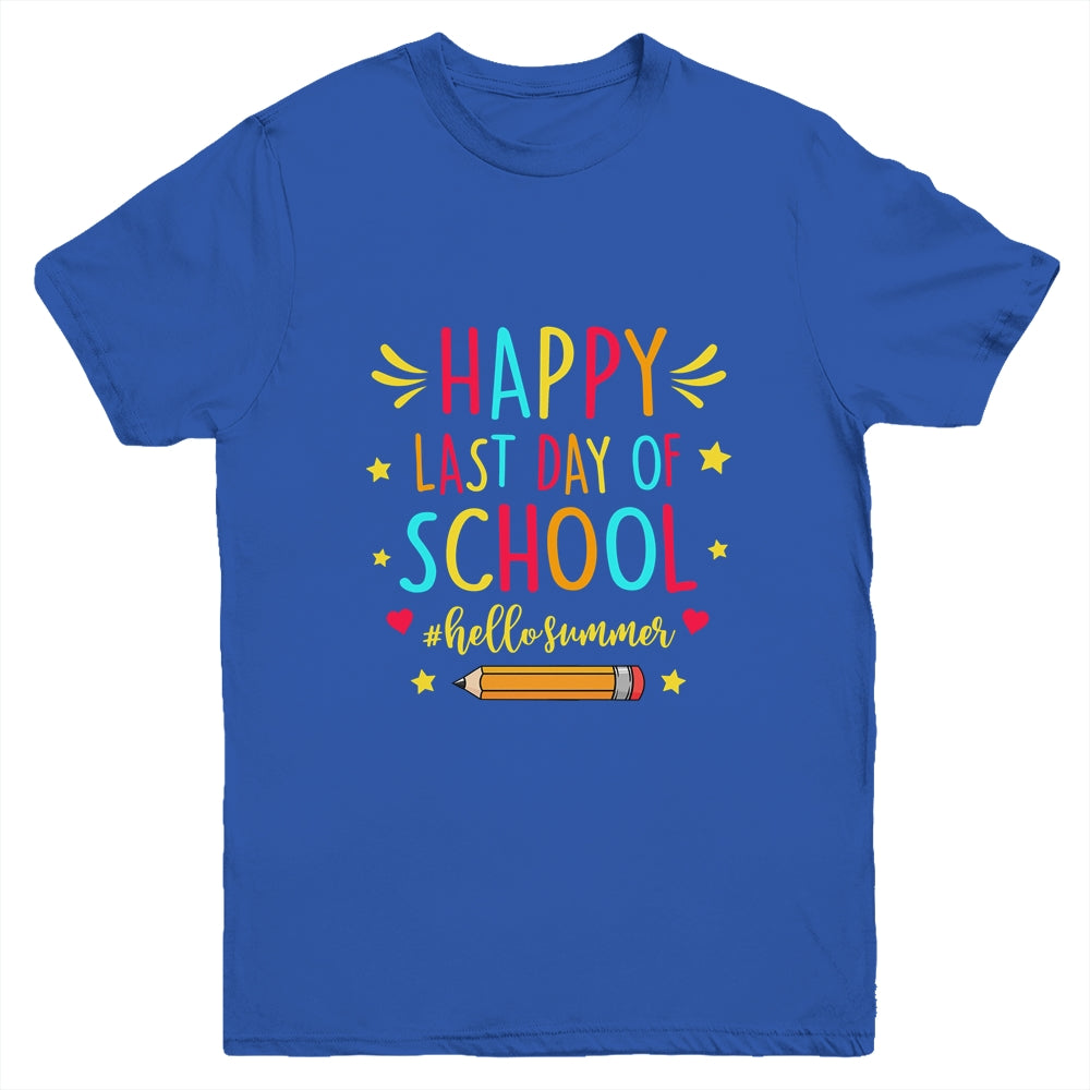 Happy Last Day Of School funny Hello Summer Teacher Student Youth Shirt | siriusteestore