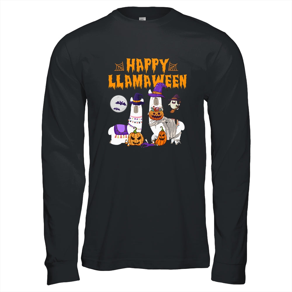 Happy Llamaween Llama Halloween Costume Kids Boys Girls Gift Shirt & Hoodie | siriusteestore
