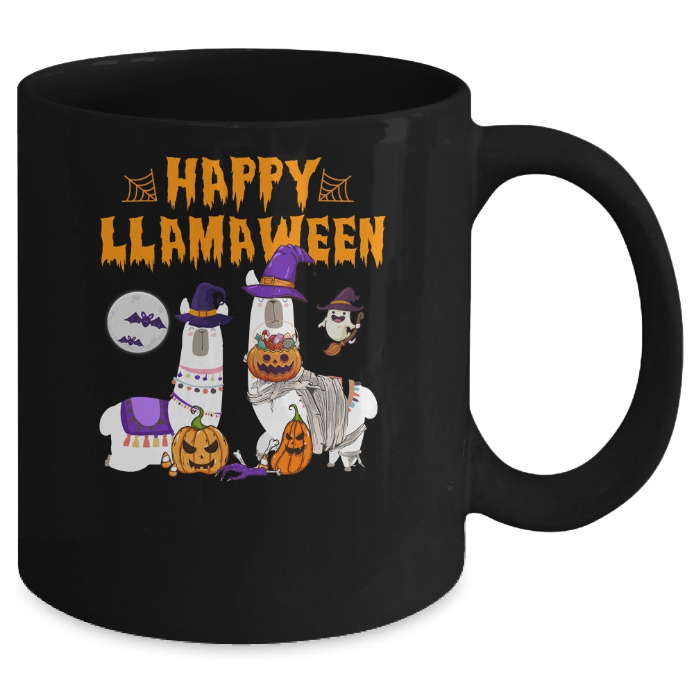 Happy Llamaween Llama Halloween Costume Kids Boys Girls Gift Mug | siriusteestore
