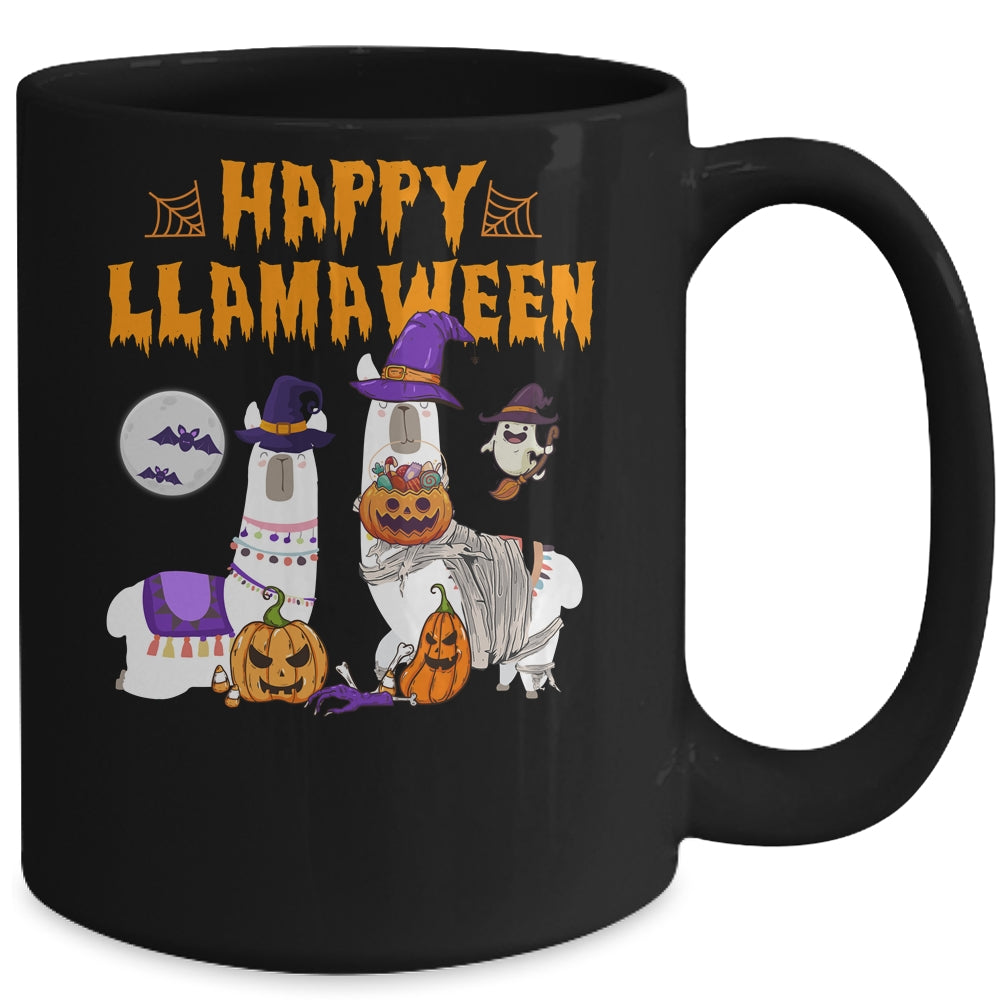 Happy Llamaween Llama Halloween Costume Kids Boys Girls Gift Mug | siriusteestore