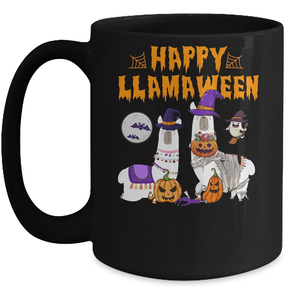 Happy Llamaween Llama Halloween Costume Kids Boys Girls Gift Mug | siriusteestore