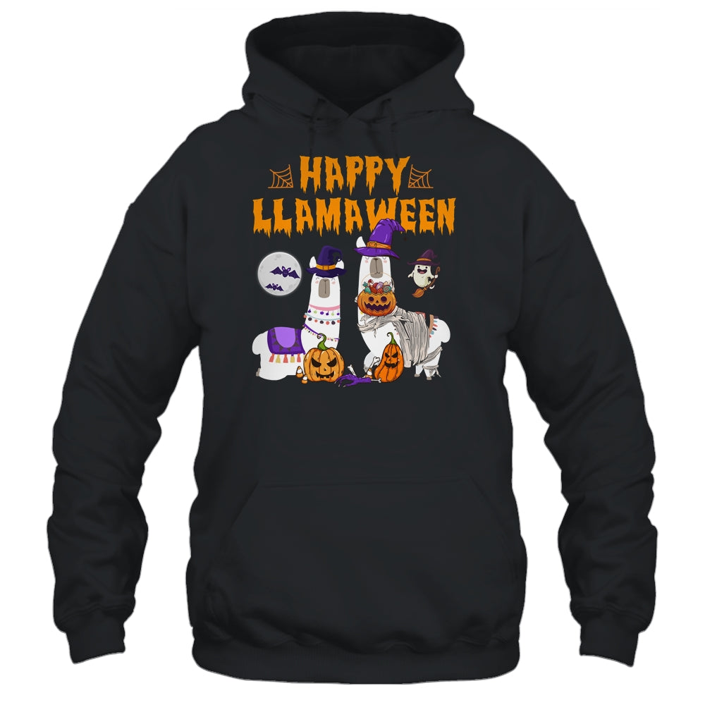 Happy Llamaween Llama Halloween Costume Kids Boys Girls Gift Shirt & Hoodie | siriusteestore