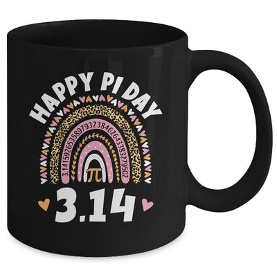 Happy Pi Day Mathematic Math Teacher Leopard Rainbow Mug | siriusteestore