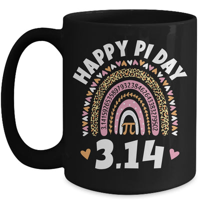 Happy Pi Day Mathematic Math Teacher Leopard Rainbow Mug | siriusteestore