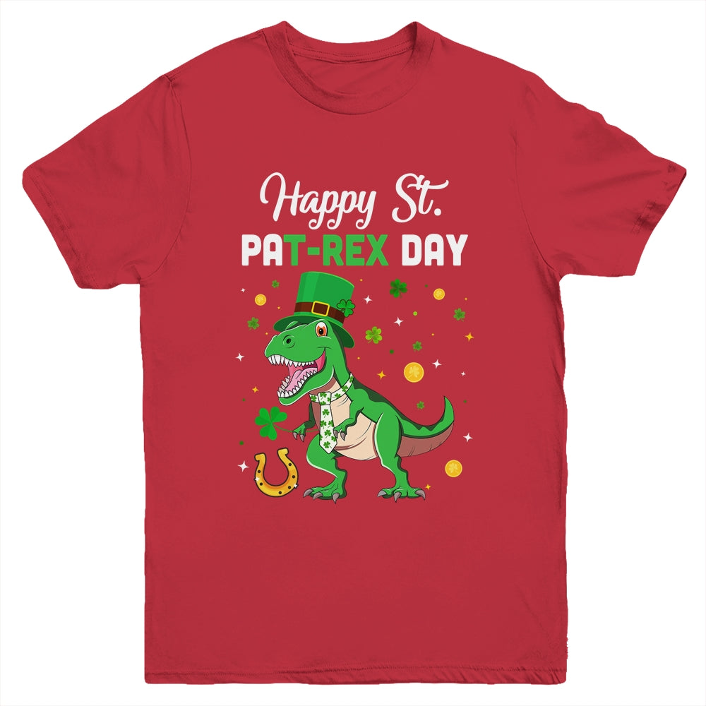 Happy St Pat T-Rex Saint Patrick's Day Dinosaur Boys Kids Youth Shirt | siriusteestore