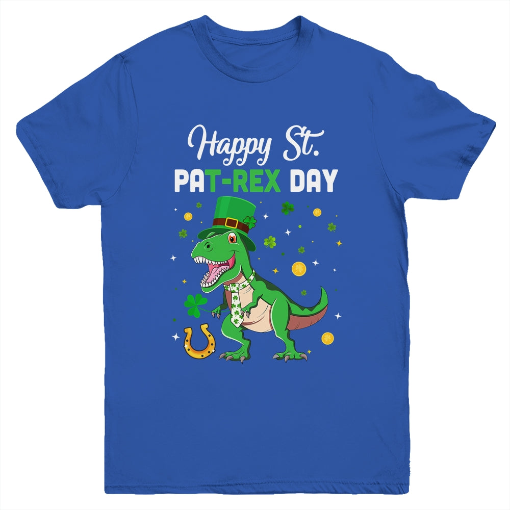 Happy St Pat T-Rex Saint Patrick's Day Dinosaur Boys Kids Youth Shirt | siriusteestore