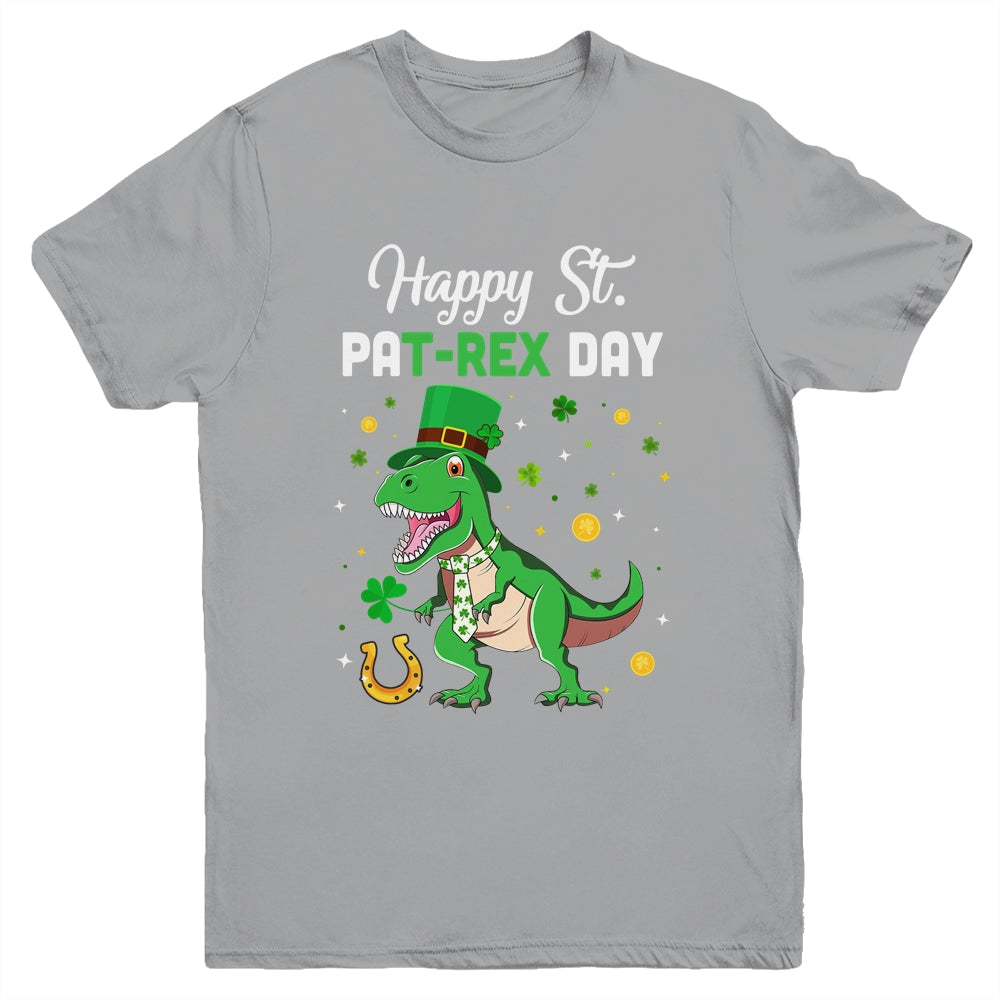 Happy St Pat T-Rex Saint Patrick's Day Dinosaur Boys Kids Youth Shirt | siriusteestore