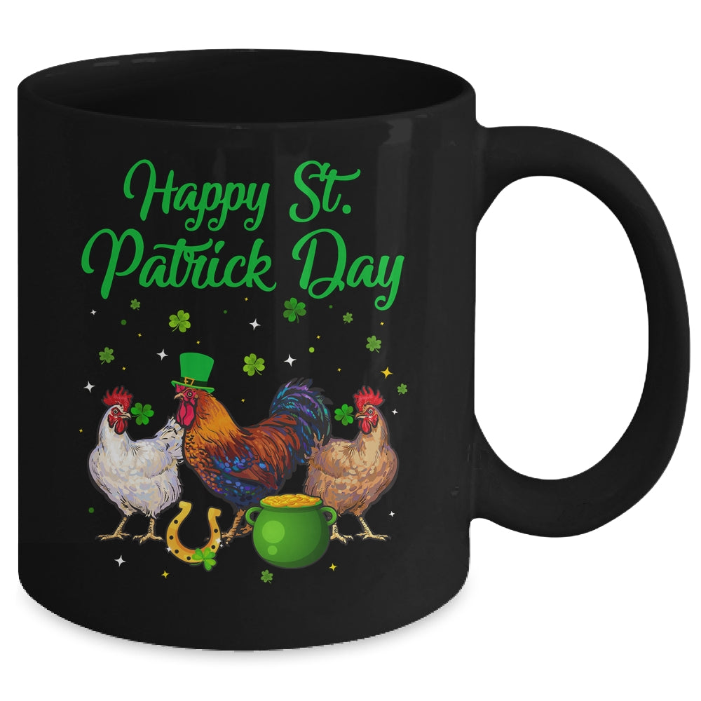 Happy St Patricks Day Chicken Funny Farmer Women Men Mug | siriusteestore