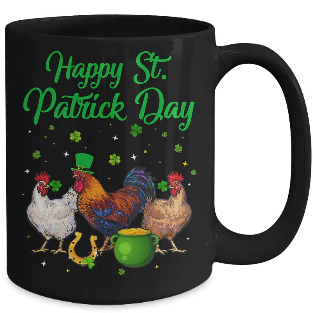 Happy St Patricks Day Chicken Funny Farmer Women Men Mug | siriusteestore