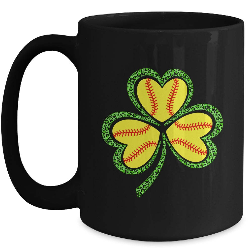 Happy St Patricks Day Shamrock Solfball Heart Women Boys Mug | siriusteestore