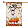 Happy Thanksgiving Funny Bull Terrier Flag Fall Pumpkin Farmhouse Autumn Thanksgiving | siriusteestore
