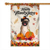 Happy Thanksgiving Funny Pug Flag Fall Pumpkin Farmhouse Autumn Thanksgiving | siriusteestore