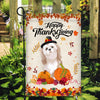 Happy Thanksgiving Funny Shih Tzu Flag Fall Pumpkin Farmhouse Autumn Thanksgiving | siriusteestore