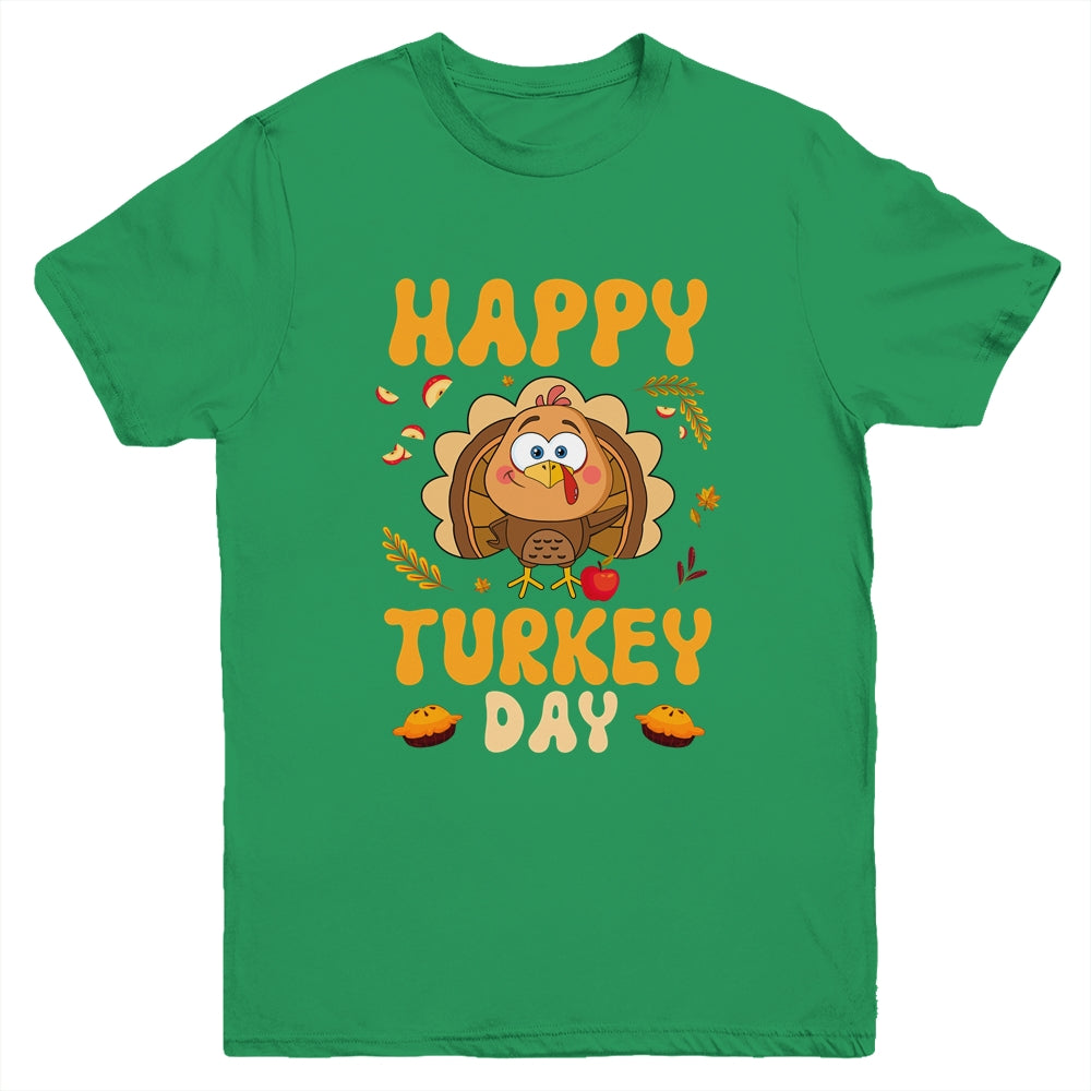 Happy Turkey Day Thanksgiving Day Funny Turkey Thanksgiving Youth Shirt | siriusteestore