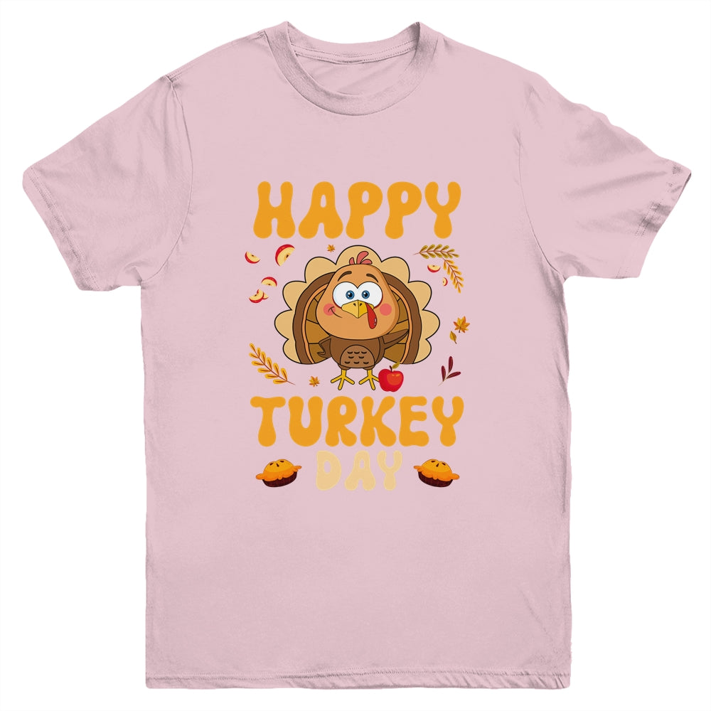 Happy Turkey Day Thanksgiving Day Funny Turkey Thanksgiving Youth Shirt | siriusteestore