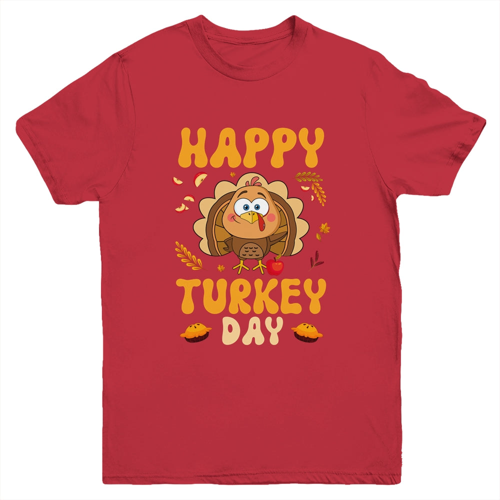 Happy Turkey Day Thanksgiving Day Funny Turkey Thanksgiving Youth Shirt | siriusteestore