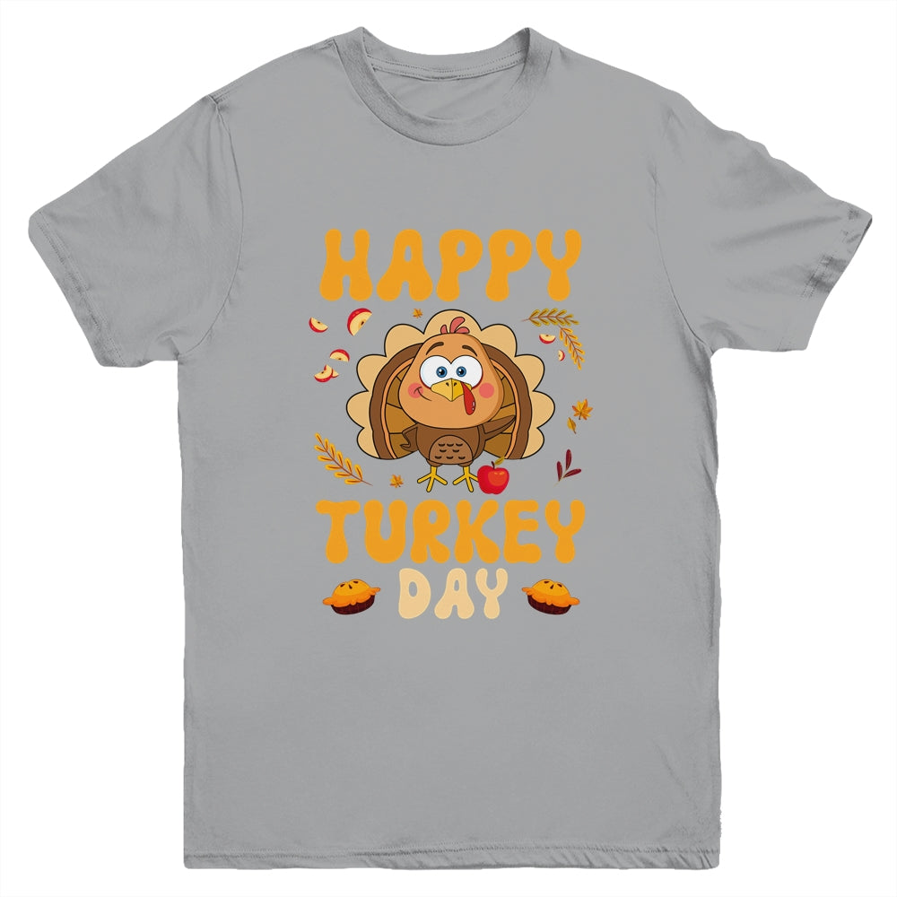 Happy Turkey Day Thanksgiving Day Funny Turkey Thanksgiving Youth Shirt | siriusteestore