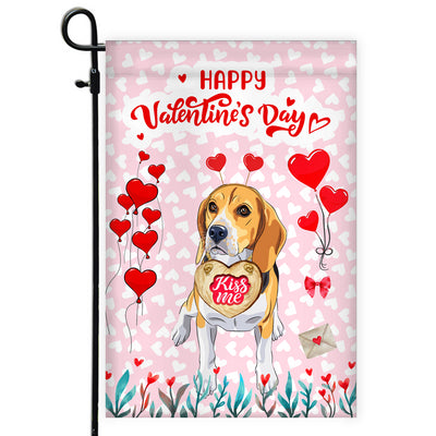 Happy Valentine's Day Beagle Flag Dogs Funny Beagle Heart Balloon | siriusteestore