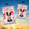 Happy Valentine's Day Boston Terrier Flag Dogs Funny Boston Terrier Heart Balloon | siriusteestore