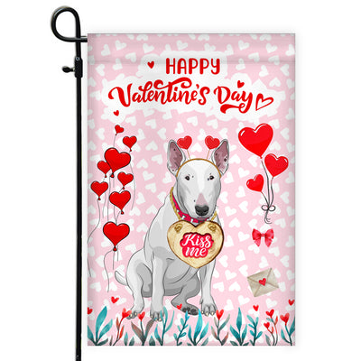 Happy Valentine's Day Bull Terrier Flag Dogs Funny Bull Terrier Heart Balloon | siriusteestore