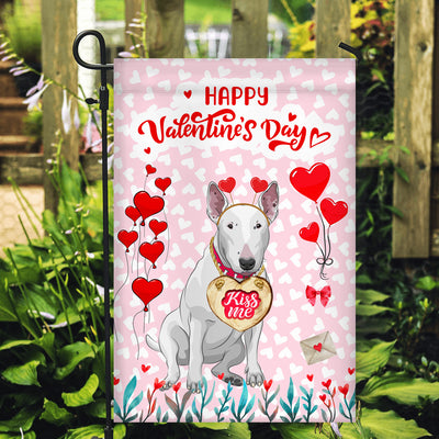 Happy Valentine's Day Bull Terrier Flag Dogs Funny Bull Terrier Heart Balloon | siriusteestore