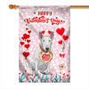 Happy Valentine's Day Bull Terrier Flag Dogs Funny Bull Terrier Heart Balloon | siriusteestore