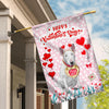 Happy Valentine's Day Bull Terrier Flag Dogs Funny Bull Terrier Heart Balloon | siriusteestore