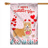 Happy Valentine's Day Corgi Flag Dogs Funny Corgi Heart Balloon | siriusteestore
