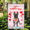 Happy Valentine's Day French Bulldog Flag Dogs Funny French Bulldog Heart Balloon | siriusteestore