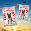 Happy Valentine's Day French Bulldog Flag Dogs Funny French Bulldog Heart Balloon | siriusteestore